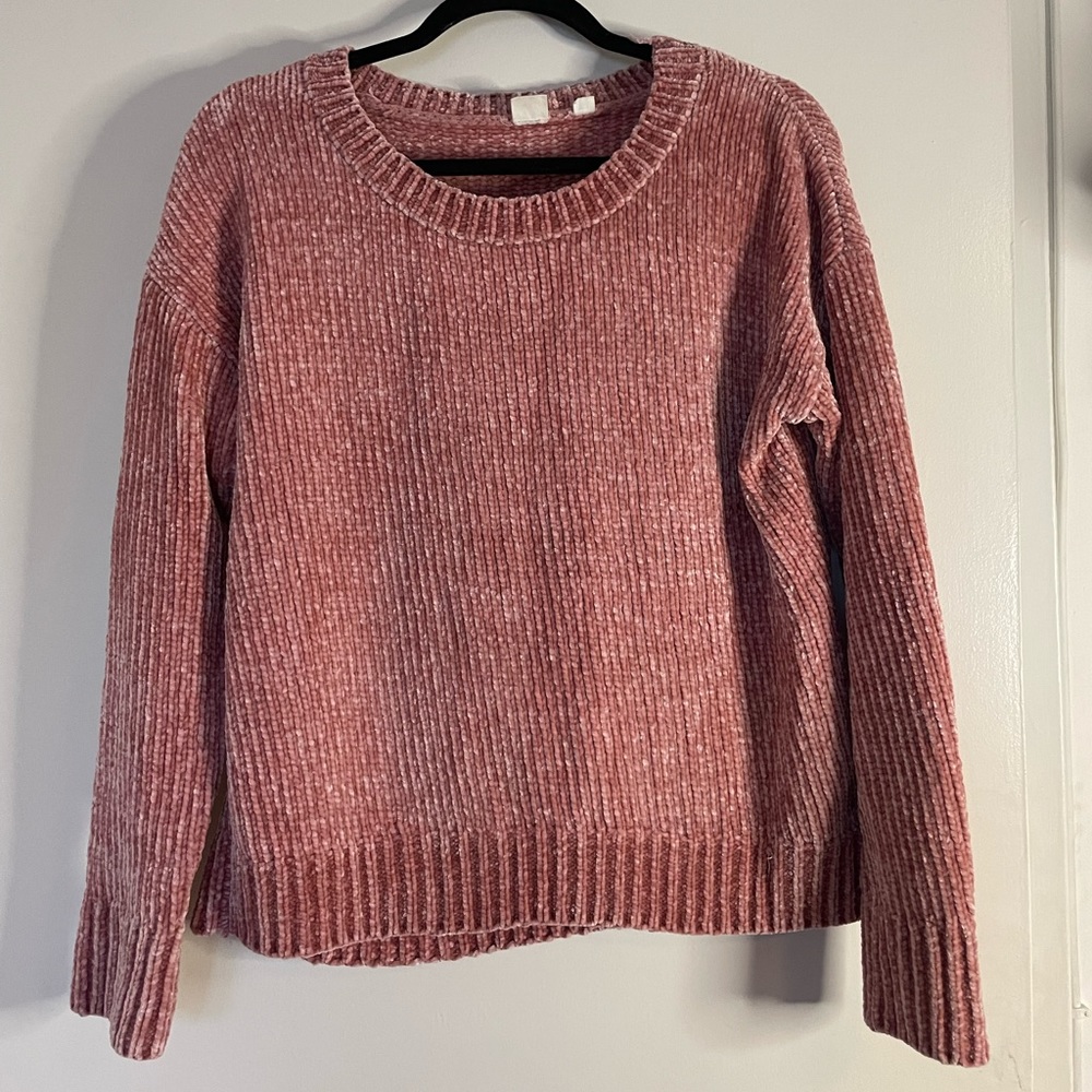 Pink Gap Chenille Sweater